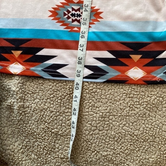 Aztec Geometric Western Cowgirlcore V-Neck Print Cardigan Duster, Large- Xl - Picture 7 of 9